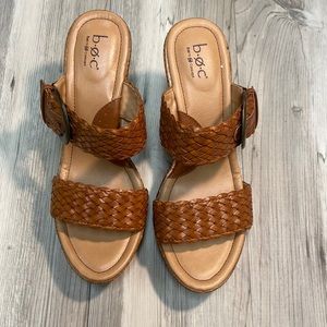 b.o.c. “ Karalee” brown wedges size 8